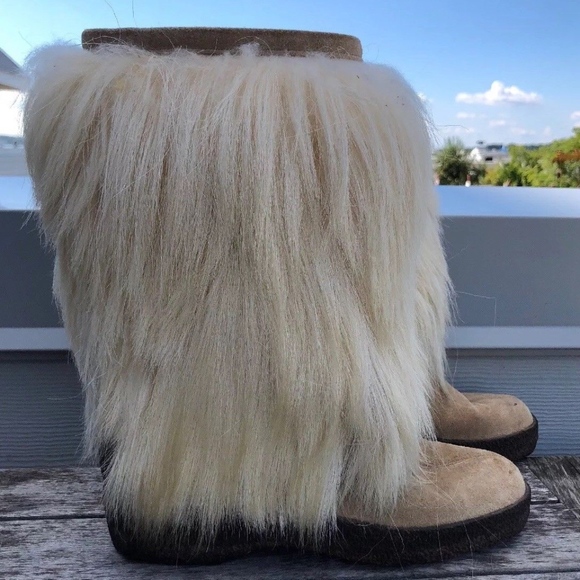 long fur boots